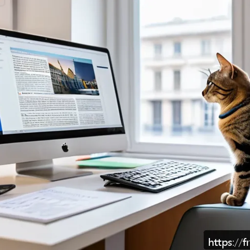 번역 품질 평가 기준과 방법 - A professional translator sitting at a modern desk in a bright office, surrounded by dual monitors d...