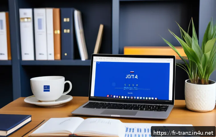 번역 견적 산출 방법과 사례 - A professional translator’s workspace featuring a sleek modern desk with a high-resolution monitor d...